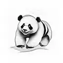 panda Bear , Mother tattoo design idea