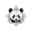 panda Bear , Mother tattoo design idea