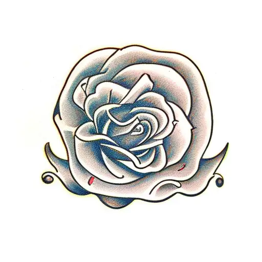 snake and roses tattoo design idea