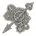 skeleton key symbolizing the power tattoo design idea