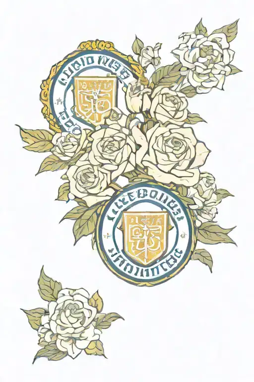 Leeds United with Lily and rose tattoo design idea