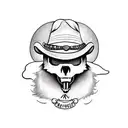racoon with a hat of a animal skull  tattoo design idea