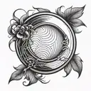 enso circle tattoo design idea