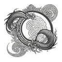 enso circle tattoo design idea