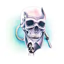 grim reaper with scythe tattoo design idea