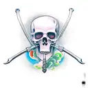 grim reaper with scythe tattoo design idea