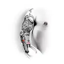 bionic arm tattoo design idea