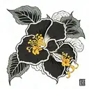 wild ginger flower growing tattoo design idea