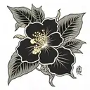 wild ginger flower growing tattoo design idea