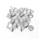 honeycomb world map tattoo design idea