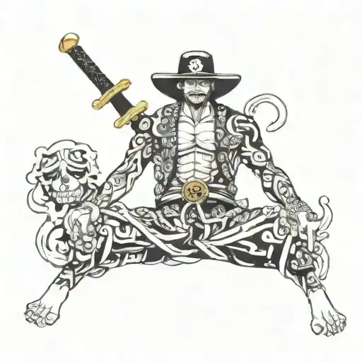 one piece akainu's tattoo tattoo design idea
