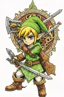 link from zelda tattoo design idea