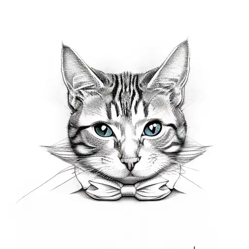 alice wonderland, colour, cat, mushrooms,  smile tattoo design idea