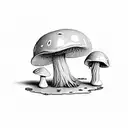 alice wonderland, colour, mushrooms,  smile tattoo design idea