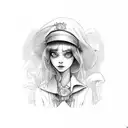 alice wonderland, colour, mushrooms,  smile tattoo design idea