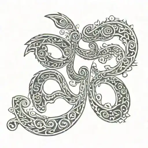 text "Aum" tattoo design idea