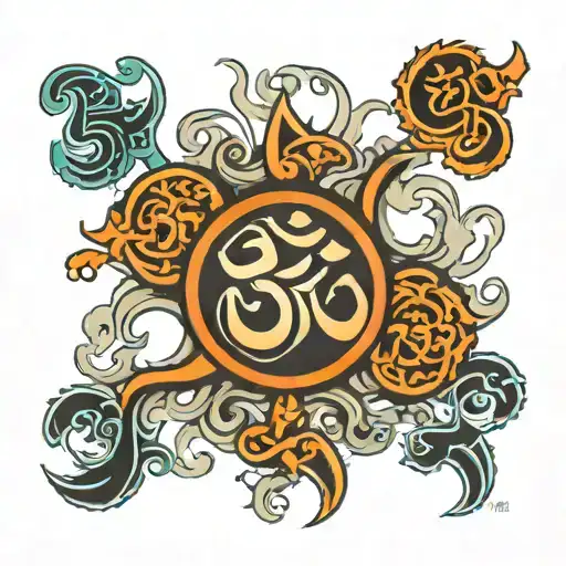 text "Aum" tattoo design idea