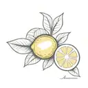 lemon tattoo design idea