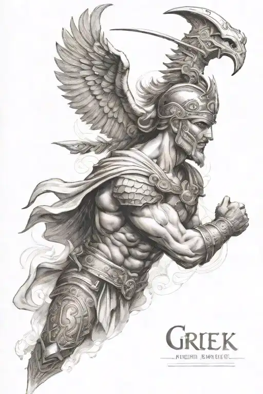 greek and spartan mythology tattoo tattoo design idea