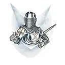 knight tattoo design idea