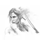 lara croft tomb raider tattoo design idea
