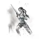 lara croft tomb raider tattoo design idea