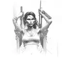 lara croft tomb raider tattoo design idea