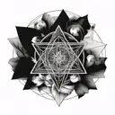 sacred geometry tattoo design idea