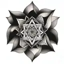 sacred geometry tattoo design idea