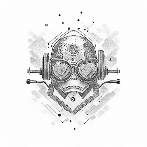 heartbeat with text grumpy tattoo design idea