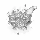 heartbeat with text grumpy tattoo design idea