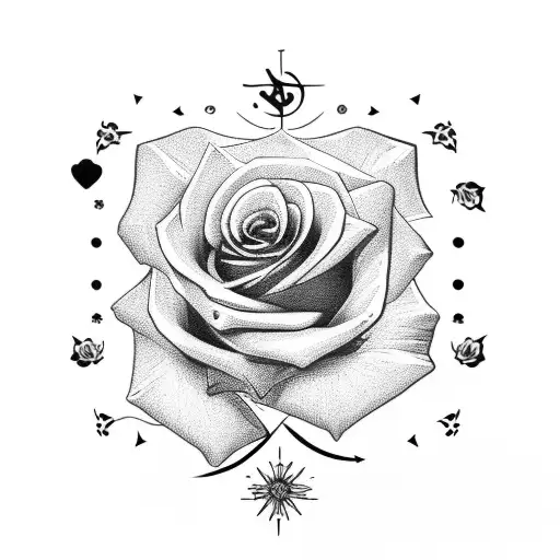 rose hand tattoo with a Taurus zodiac tattoo design idea