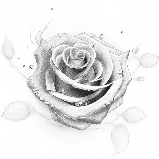 badass rose with a tarus zodiac tattoo design idea