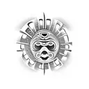Maori arm and Chest  tattoo design idea