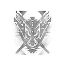 Maori arm and Chest  tattoo design idea