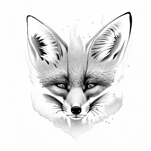 flowers, fox, majestic, mysterious  tattoo design idea