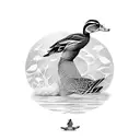 Mallard ducks tattoo design idea