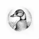 Mallard ducks tattoo design idea