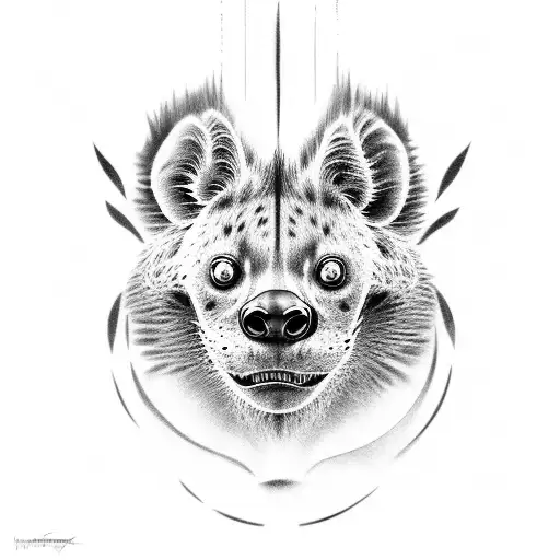 Hyena monster tattoo design idea
