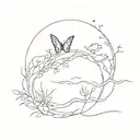 painter tattoo design idea