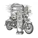 Route 66 gasoline pump tattoo design idea