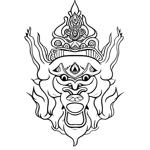 barong bali  tattoo design idea