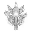 drumstick  tattoo design idea