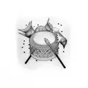 drumstick  tattoo design idea