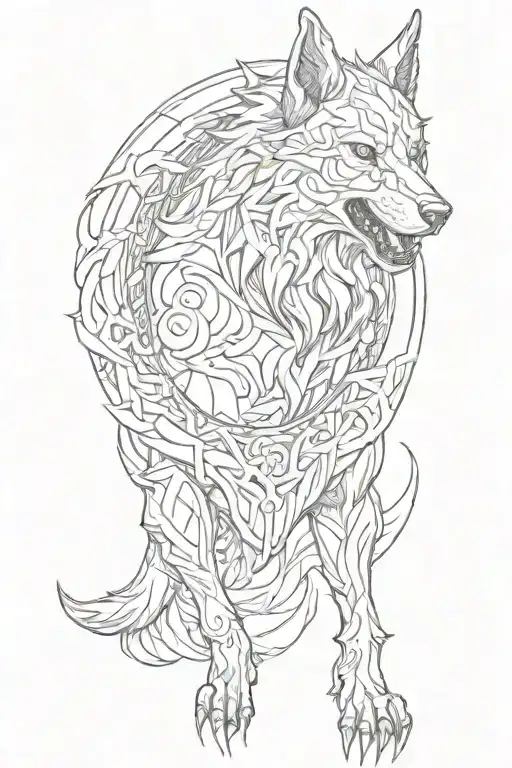 fenrir tattoo design idea