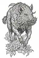 boar tattoo design idea