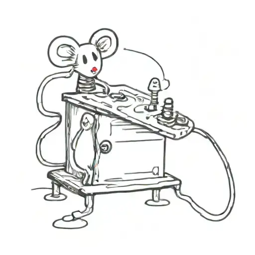 Mouse trap tattoo design idea