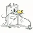 Mouse trap tattoo design idea