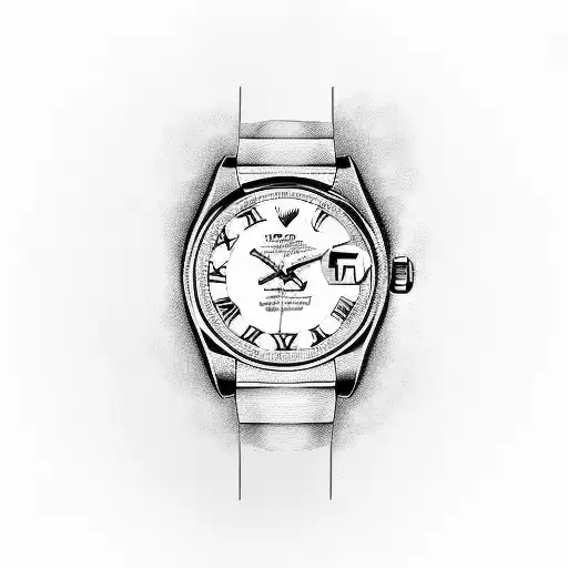 Rolex watch tattoo design idea