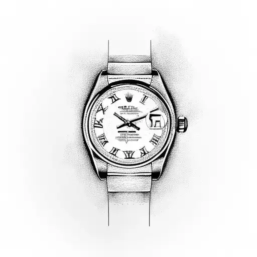 Rolex watch tattoo design idea